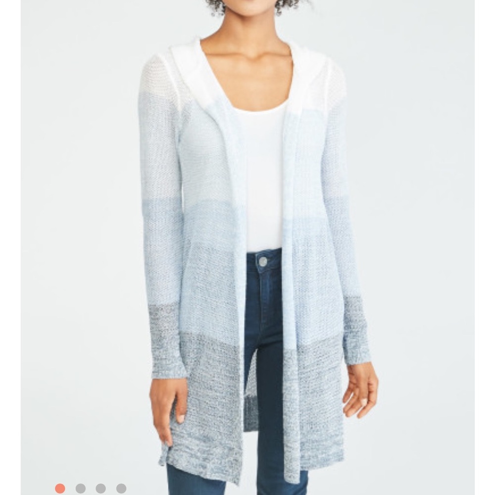 NWT Hem & Thread Blue and Gray Ombre Cardigan Sweater